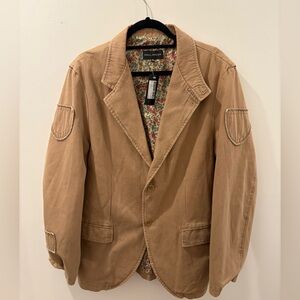 Phill Green XL Corduroy Blazer Jacket with Floral Lining- Brand new w Tags